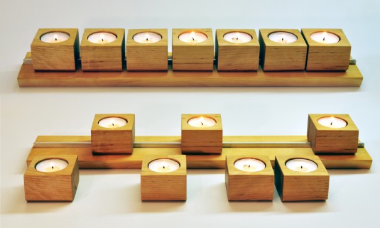 Kerzenhalter aus Restholz